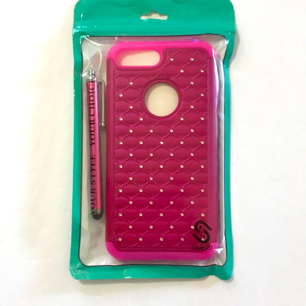 Hot pink bling IPhone 7 Plus case
